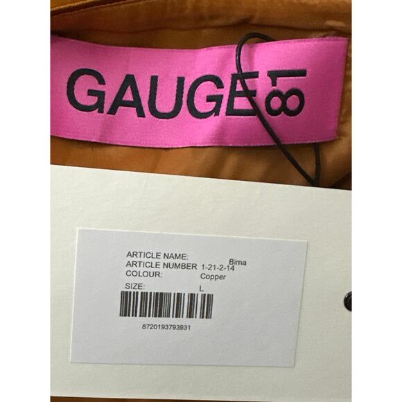 Gauge81 NWT Bima Copper Satin Mini Dress Size Large Cocktail Party - Picture 5 of 8